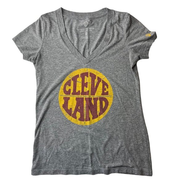 Where I’m From Tshirt Womens Small Gray Cleveland Vneck Casual - Picture 1 of 6